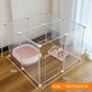 Portable Pet Playpen DIY Small Animals Metal Wire Crate Kennel Pet Fence Safe Guard Cats Door Playpen Cage Products Pen Exercise