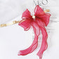 Ribbon Satin Kitten Cat Collar Pearl Fairy Gradient Dog Bowknot Necklace Head Decor Pet Bows Cat Accessories Ragdoll Silvercat