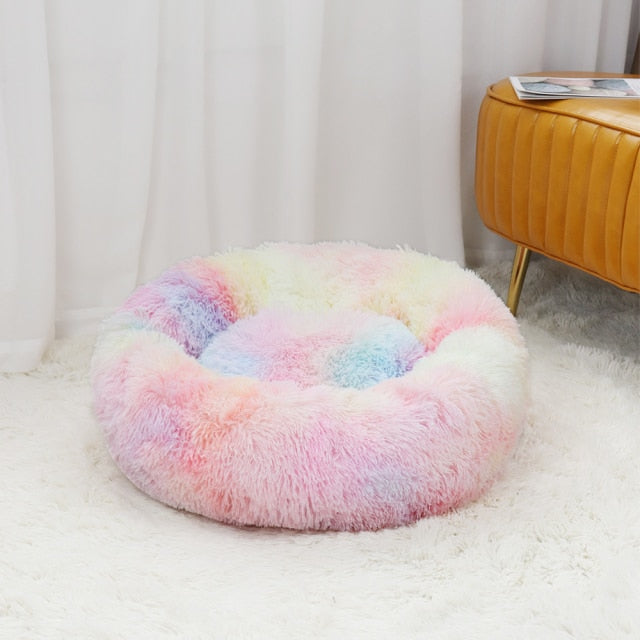 Round Large Dog Sofa Bed with Zipper Washable Cover Pet Bed Cat Bed Mats Winter Warm Sleeping Pets Net Cushion Dogs Supplies