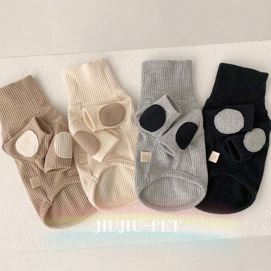 Solid Color Pet Dog Clothes Winter Warm Dogs Sweaters For Puppy Small Medium Dogs Knitting Chihuahua Yorkshire Costume Outfit