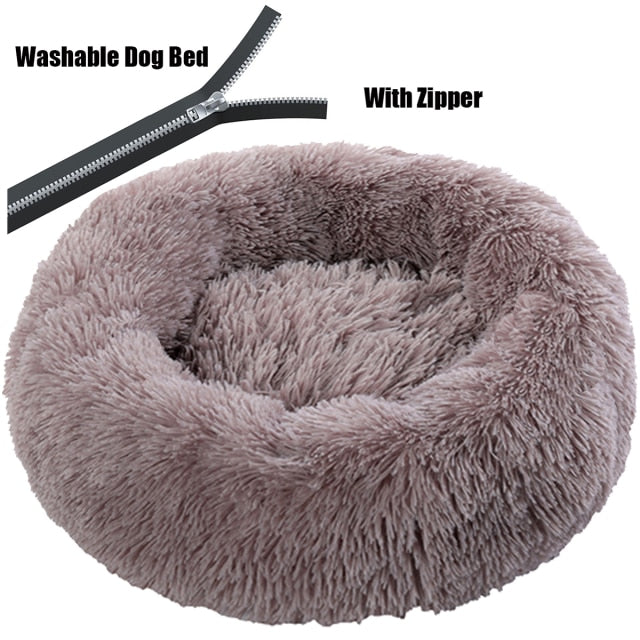 Round Large Dog Sofa Bed with Zipper Washable Cover Pet Bed Cat Bed Mats Winter Warm Sleeping Pets Net Cushion Dogs Supplies