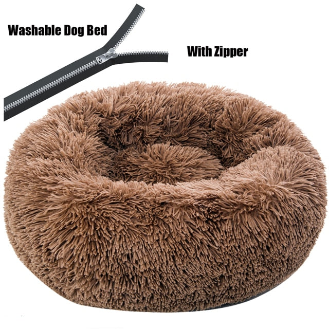 Round Large Dog Sofa Bed with Zipper Washable Cover Pet Bed Cat Bed Mats Winter Warm Sleeping Pets Net Cushion Dogs Supplies
