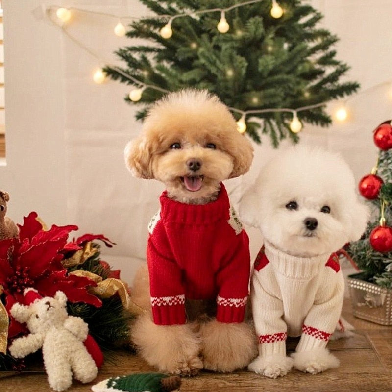 Winter Pet Dog Sweater Christmas Cute Dogs Clothes For Puppy Small Medium Dogs Sweatshir Coats Warm Boss Chihuahua Outfit Perro