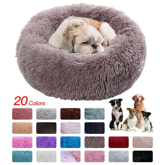 Round Large Dog Sofa Bed with Zipper Washable Cover Pet Bed Cat Bed Mats Winter Warm Sleeping Pets Net Cushion Dogs Supplies