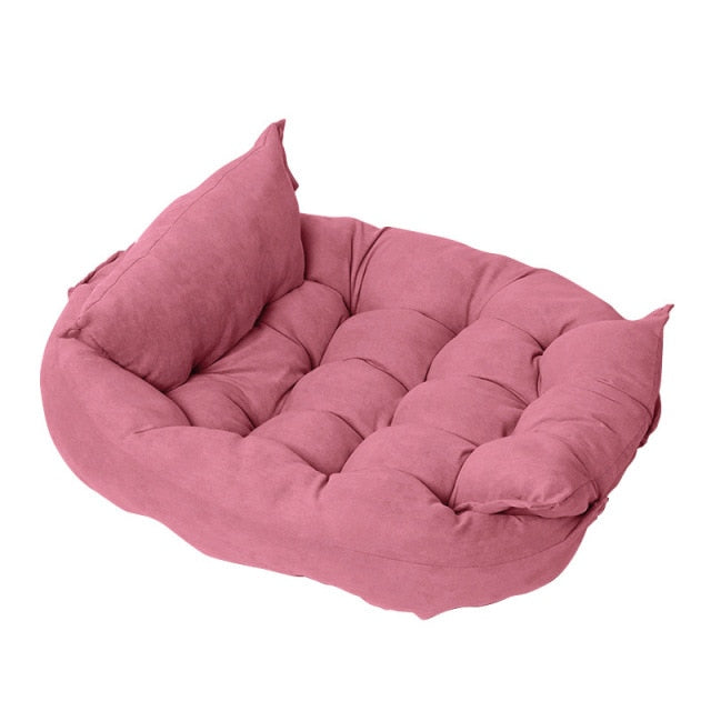 Dog Sofa Pet Bed Kennel Mat Soft Puppy Beds Cat House Warm Pets Couch Cats Supplies Large Dog Winter Multifunction Accessories