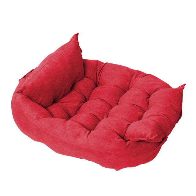 Dog Sofa Pet Bed Kennel Mat Soft Puppy Beds Cat House Warm Pets Couch Cats Supplies Large Dog Winter Multifunction Accessories