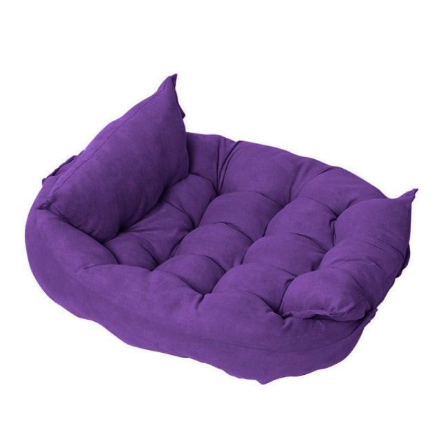 Dog Sofa Pet Bed Kennel Mat Soft Puppy Beds Cat House Warm Pets Couch Cats Supplies Large Dog Winter Multifunction Accessories