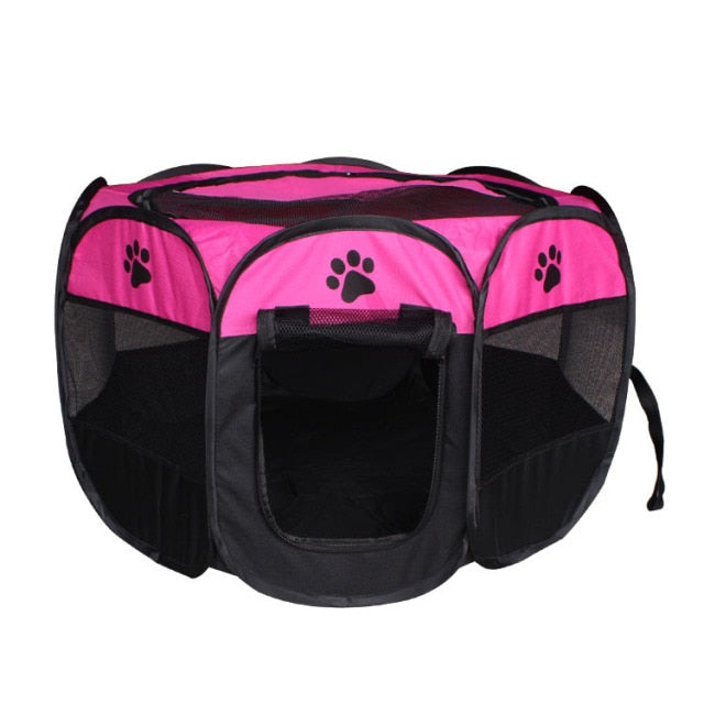Pet Tent Portable Dog House Folding Pet Cage Indoor Cat Tent Puppy Kennel House For Large Dogs Cat Rabbits Outdoor Pet Playpen