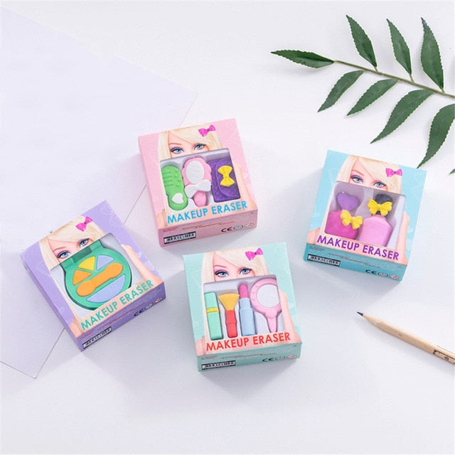 Women's Cosmetics Shape Eraser Kawaii School Office Supplies papelaria Children Learning Stationery Materiale Scolastico