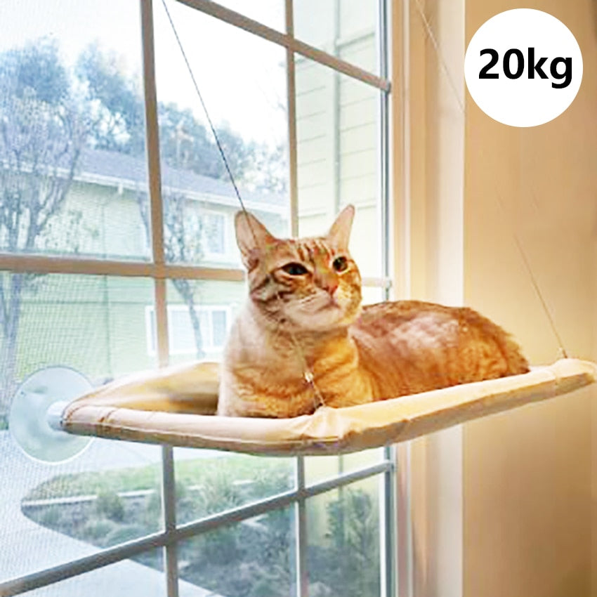 Cat Hammock Pet Hanging Beds With Blanket Cat Window Hammock Sunny Window Seat Mount Pet Bed For Cats Small Dogs Bearing 20kg
