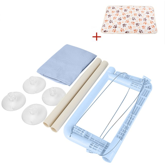 Cat Hammock Pet Hanging Beds With Blanket Cat Window Hammock Sunny Window Seat Mount Pet Bed For Cats Small Dogs Bearing 20kg