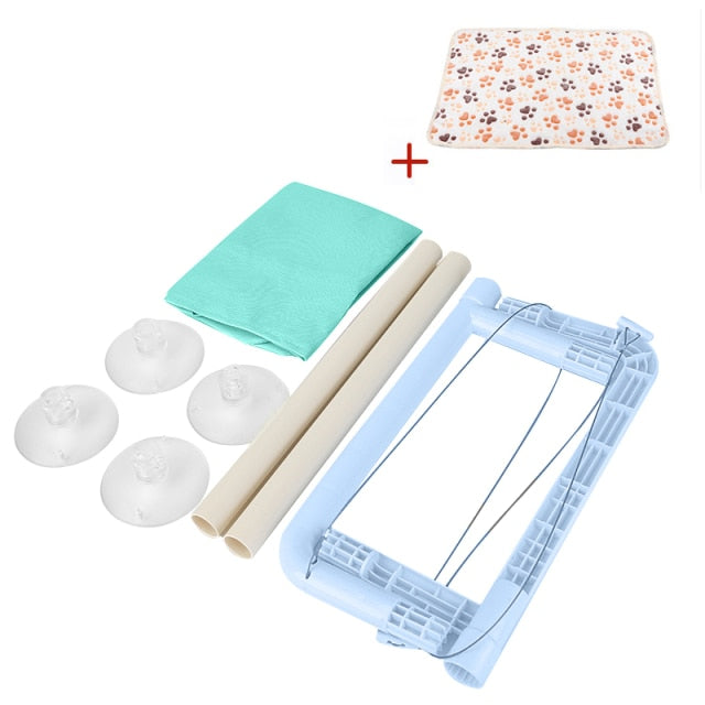 Cat Hammock Pet Hanging Beds With Blanket Cat Window Hammock Sunny Window Seat Mount Pet Bed For Cats Small Dogs Bearing 20kg