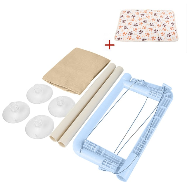 Cat Hammock Pet Hanging Beds With Blanket Cat Window Hammock Sunny Window Seat Mount Pet Bed For Cats Small Dogs Bearing 20kg