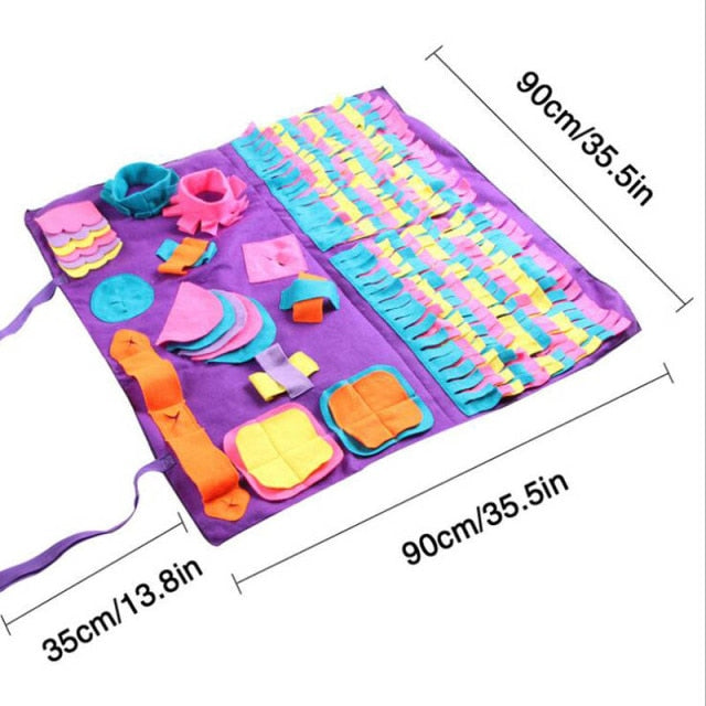 Pet Sniffing Mat Washable Dog Cat Smell Training Pad Consume Energy Puzzle Pet Toys Puppy Dog Release Stress Training Blanket
