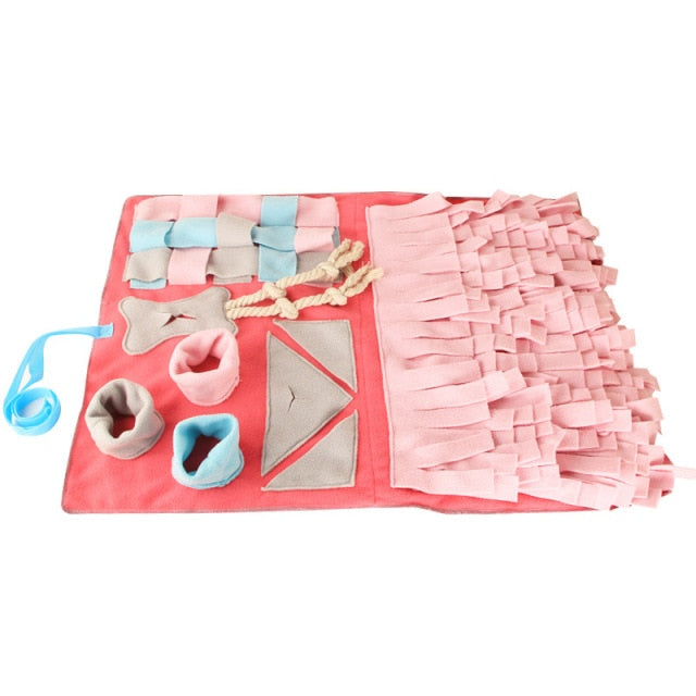 Pet Sniffing Mat Washable Dog Cat Smell Training Pad Consume Energy Puzzle Pet Toys Puppy Dog Release Stress Training Blanket