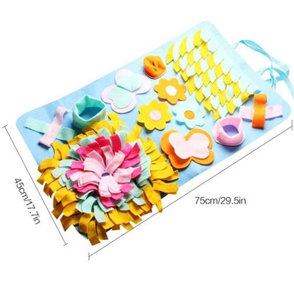 Pet Sniffing Mat Washable Dog Cat Smell Training Pad Consume Energy Puzzle Pet Toys Puppy Dog Release Stress Training Blanket