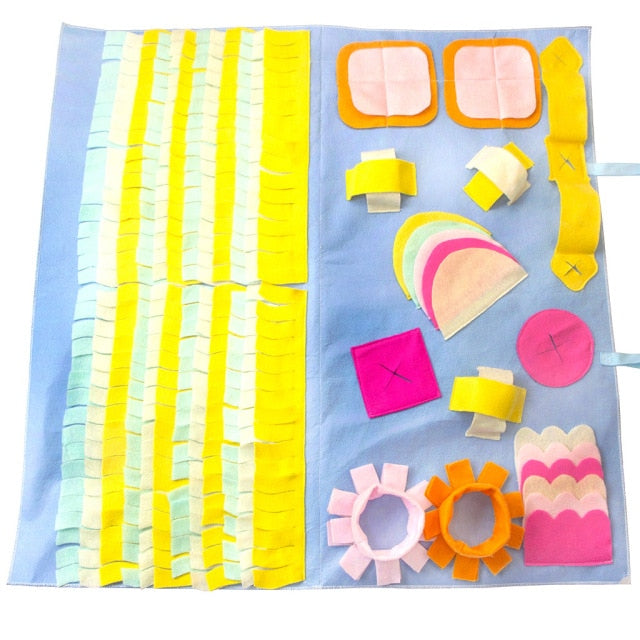Pet Sniffing Mat Washable Dog Cat Smell Training Pad Consume Energy Puzzle Pet Toys Puppy Dog Release Stress Training Blanket