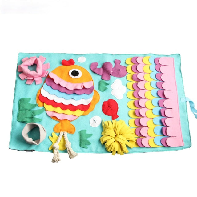 Pet Sniffing Mat Washable Dog Cat Smell Training Pad Consume Energy Puzzle Pet Toys Puppy Dog Release Stress Training Blanket