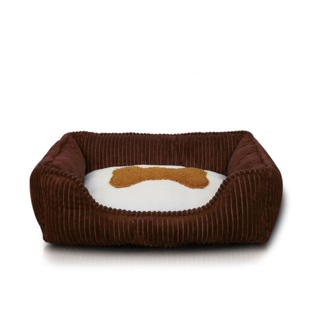 Dog Bed Winter Warm Dog Kennel 3 Colors Bone Square Water Wash Cat Kennel Soft Deep Sleep Dog Supplies Pet Bed Pet Accessories