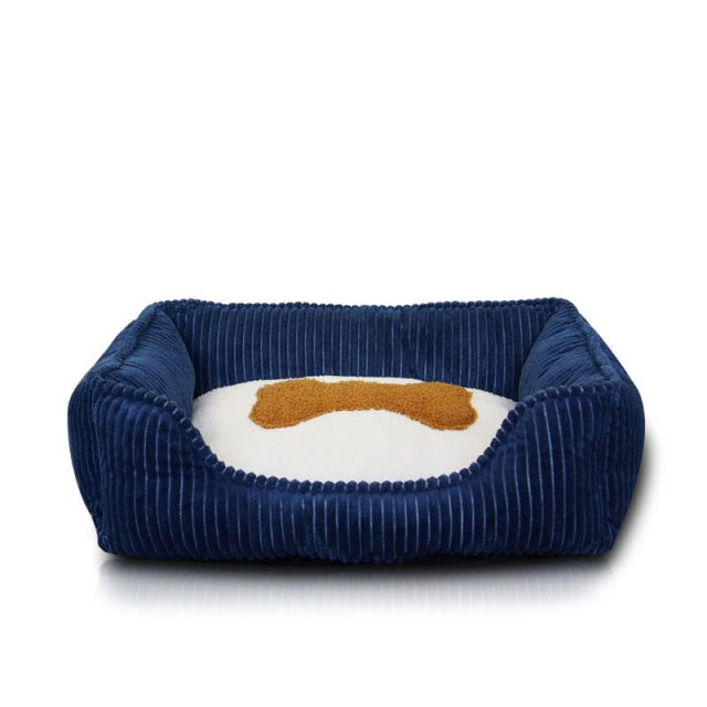 Dog Bed Winter Warm Dog Kennel 3 Colors Bone Square Water Wash Cat Kennel Soft Deep Sleep Dog Supplies Pet Bed Pet Accessories