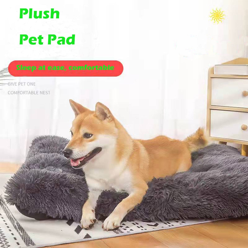 Pet Dog Bed Warm Fleece Nest House Plush Winter Bed Suitable For Medium And Large Dogs And Cats Soft Sofa Cushion