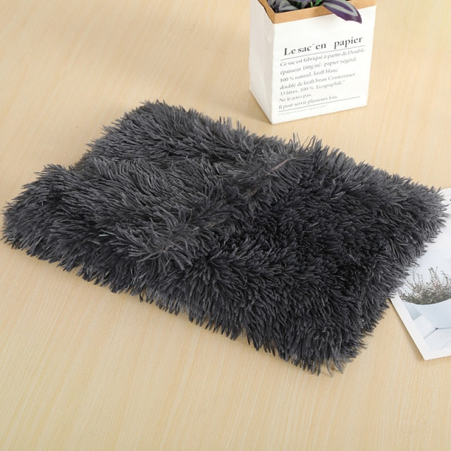 Soft and Fluffy Sleeping Mat Cat Dog Bed Thickened Pet Soft Wool Mat Blanket Mmattress Household Portable Washable Warm Carpet