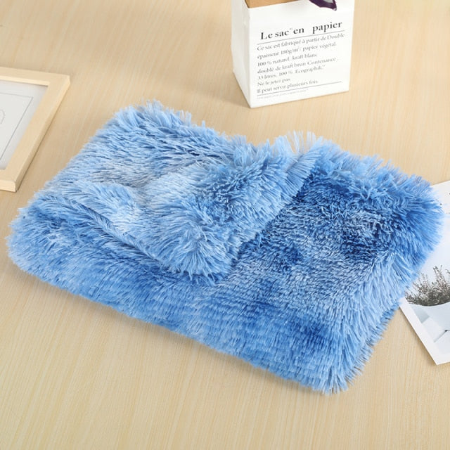 Soft and Fluffy Sleeping Mat Cat Dog Bed Thickened Pet Soft Wool Mat Blanket Mmattress Household Portable Washable Warm Carpet