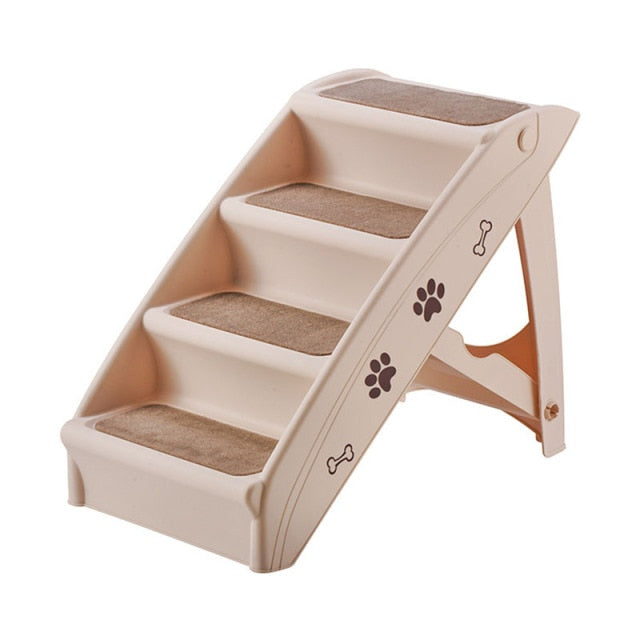 Pet Ladder 4 Steps Small Foldable Dog Stairs Thick Non-Slip Pet Climbing Stairs Cat Dog Steps For Bed Sofa Pet Supplies