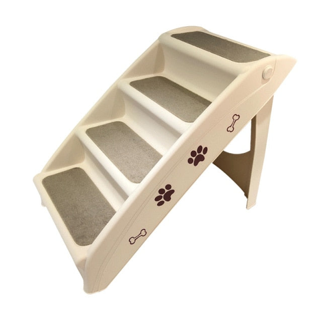 Pet Ladder 4 Steps Small Foldable Dog Stairs Thick Non-Slip Pet Climbing Stairs Cat Dog Steps For Bed Sofa Pet Supplies