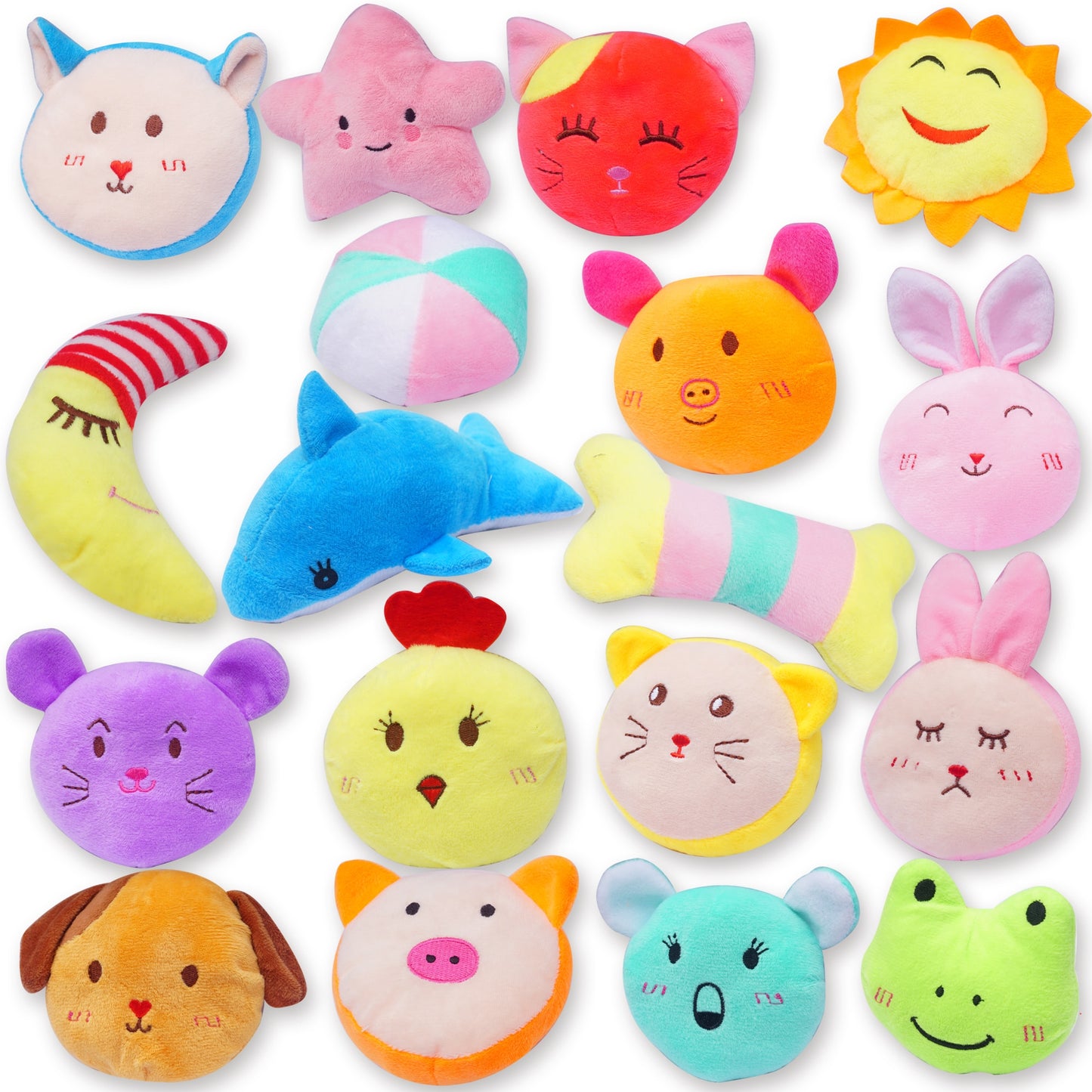 1 PC Cute Plush Pet Toys Squeaky Sound Animal Park Puppy Dog Cat Chew Interactive Toys