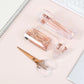 Cute Rose Gold Colorful Stapler Staple Remover Staples Tools Creative Transparent Stapler Stationery Office School Supply