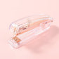 Cute Rose Gold Colorful Stapler Staple Remover Staples Tools Creative Transparent Stapler Stationery Office School Supply