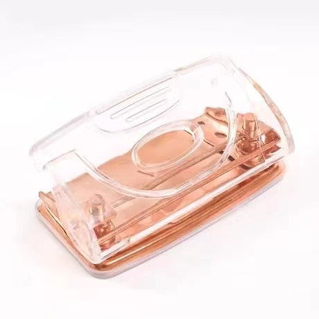 Cute Rose Gold Colorful Stapler Staple Remover Staples Tools Creative Transparent Stapler Stationery Office School Supply