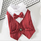 Gentleman Dog Clothes For Dogs Wedding Suit Formal Shirt For Small Dogs Bowtie Tuxedo Pet Outfit Halloween Christmas Costume