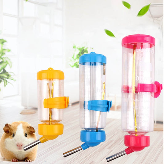 80/125/250ml Plastic Dispenser Hamster Drinking Head Pipe Hanging Dog Water Bottle Drinker for Guinea Pig Squirrel Pet Feeder